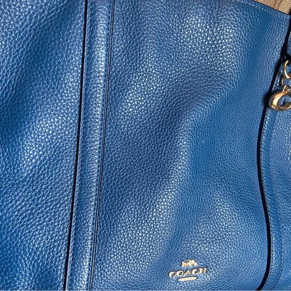 Large Blue Coach Purse - Picture 3 of 4